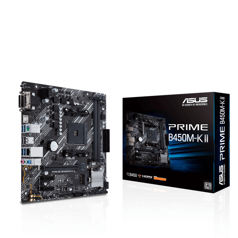 Asus Prime B450M-K II - DDR4 AM4 Micro-ATX AMD Motherboard - اللوحة الأم